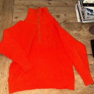 Aerie Vibrant Orange Knit Sweater